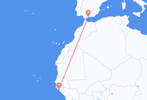 Flights from Bissau to Málaga