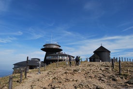 Photo of old wooden Norwegian temple Wang in Karpacz, Poland.