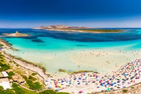 Photo of aerial beautiful view of the Balai promenade with its beautiful beaches, Porto Torres ,Sardinia, Italy.