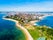 Photo of Santander city beach aerial panoramic view.