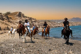 Premium Secluded Black Beach Horseback Riding Tour in Santorini