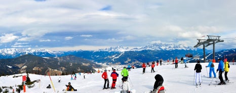 Photo of panoramic aerial view of Schladming, Austria.