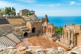 Photo of Isola Bella rocky island in Taormina, Italy.