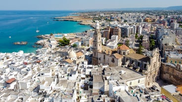 Photo of nice scenic city scape in Monopoli, province of Bari, Italy.