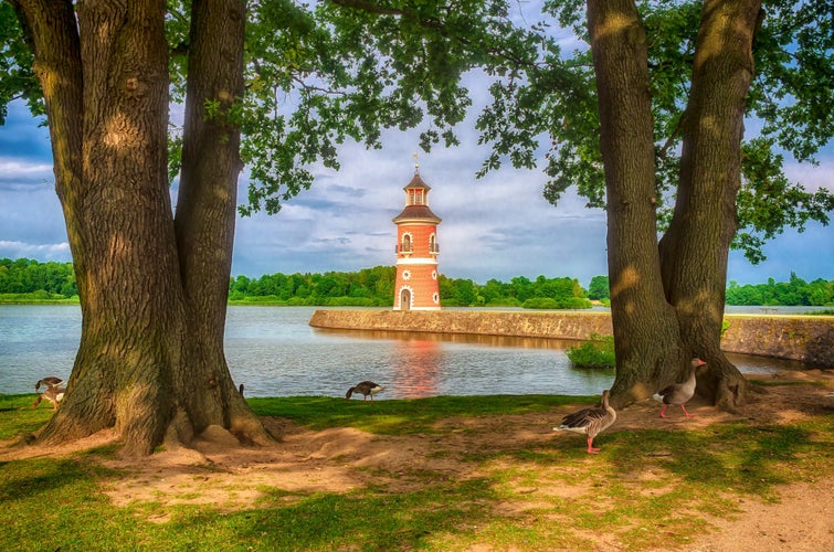 Photo of Moritzburg castle Lighthouse near Dresden in Saxony, Germany