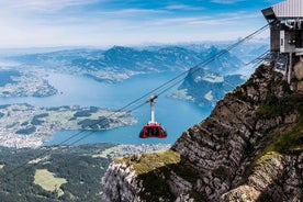 Mt Pilatus självguidad tur med linbana eller kugghjulsjärnväg