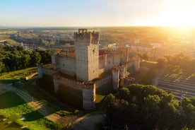 Photo of aerial view of Valladolid skyline, Spain.