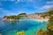 Photo of beautiful panoramic view of Parga city, Greece.