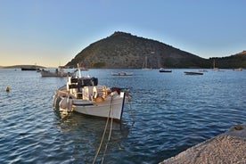 Photo of a small island with a fortress at the coast of Nafplio ,Greece.