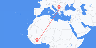 Côte d’Ivoire to North Macedonia