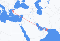 무스카트 출신 출발해 이즈미르로 향하는 항공편
