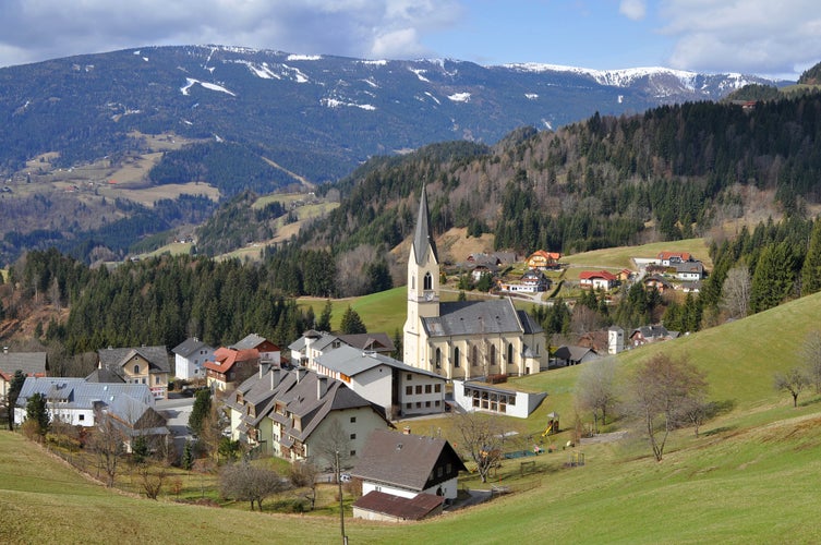 Church in Villach town in south Austria 