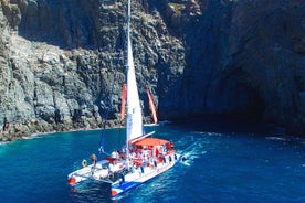 Passeio de catamarã ecológico para observação e audição de baleias com degustação de alimentos