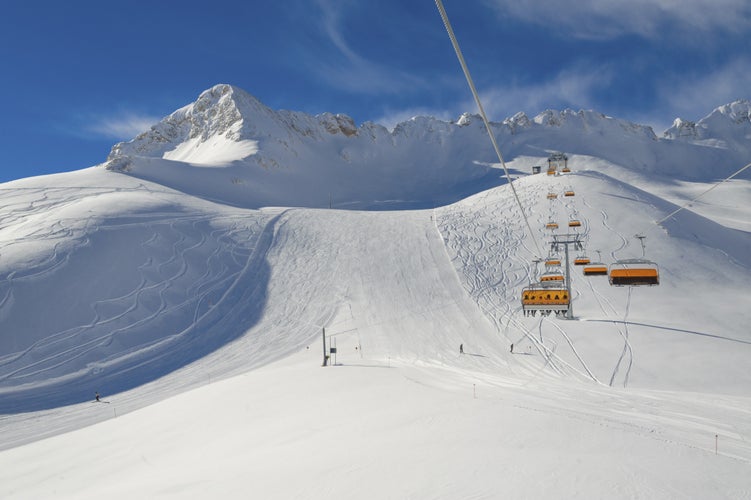 Photo of beautiful winter landscape in the Zugspitze, Garmisch-partenkirchen ,Bavary, Germany. Highest Point in Germany