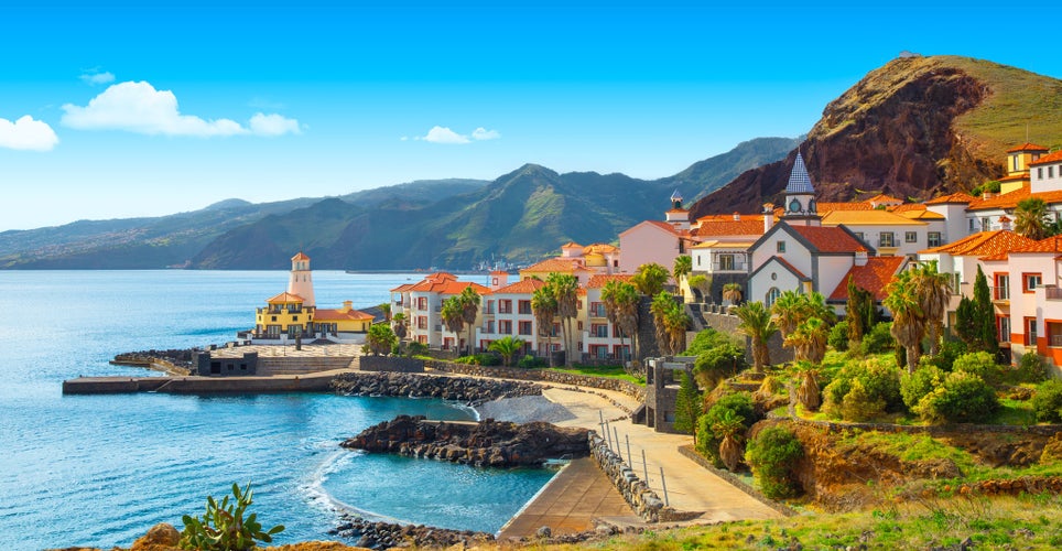 Photo of Panoramic view of the small village of Canical, near Ponta de Sao Lourenco. Madeira Island, Portugal.