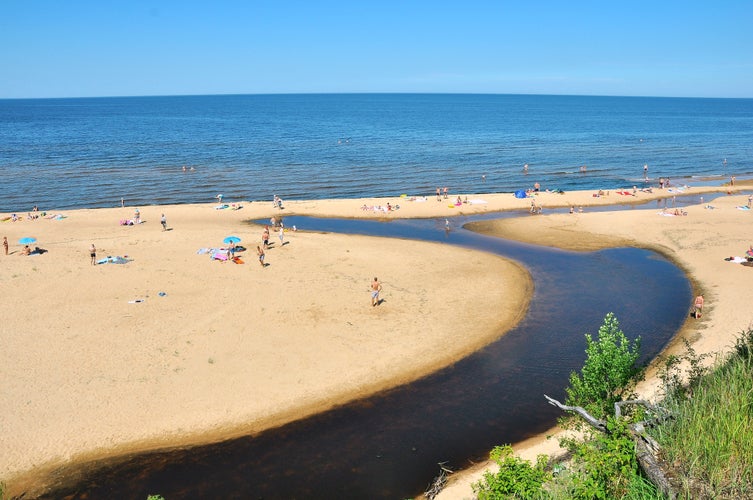 Beach in Saulkrasti, Latvia.