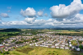 Photo of beautiful view of the old town city of Edinburgh from Calton Hill, United Kingdom.