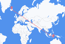 Vluchten van Dili, Oost-Timor naar Akureyri, IJsland