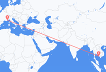 Flyrejser fra Sihanoukville Province til Nice