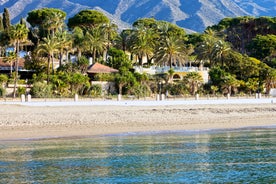 Photo of aerial view of Benalmadena coastal town in Andalusia in southern Spain.