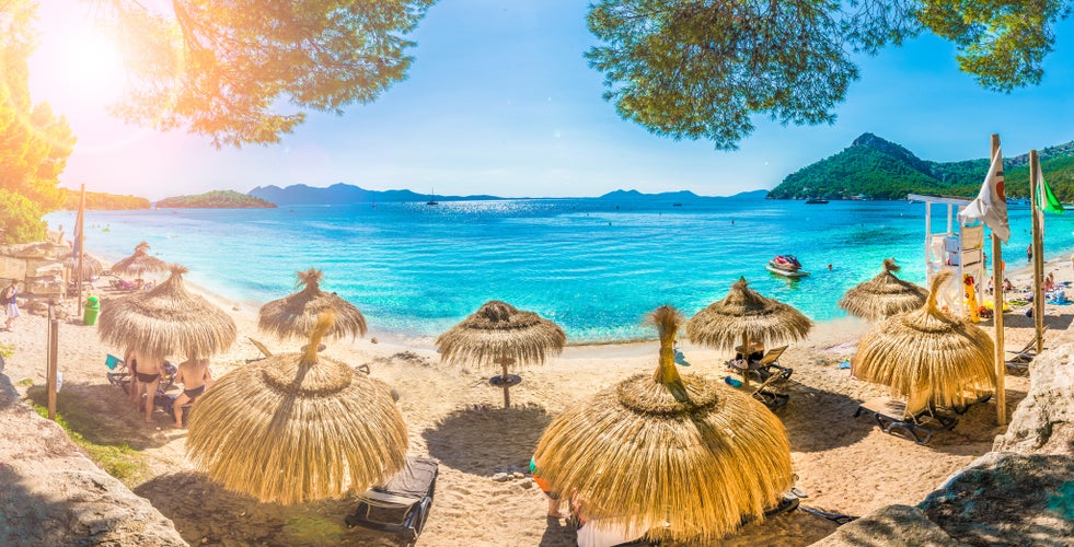 Photo of beautiful beach Playa de Formentor, Palma Mallorca, Spain.