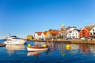 Photo of aerial view of Sandnes, Norway.