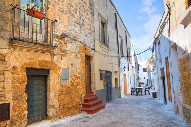 Photo of historical street in Mesagne, ,Apulia, Italy.