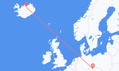 Flyg från Prag till Akureyri