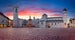 Trento, Italy. Panoramic cityscape image of Duomo Square with Trento Cathedral and the Fountain of Neptune located in historical city of Trento, Trentino, Italy during beautiful sunrise.