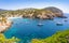 photo of aerial beautiful view of Cala Vadella also Vedella beach in Sant Josep of Balearic Islands, Ibiza, Spain.