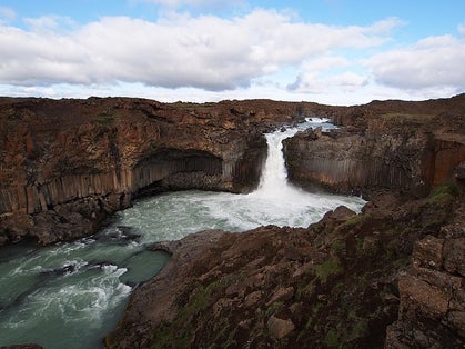 photo of view of Aldeyjarfoss, Laugar, Iceland.