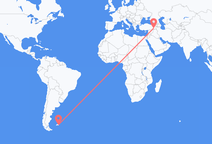 เที่ยวบิน จาก Mount Pleasant, หมู่เกาะฟอล์กแลนด์ ไปยัง ซีร์ต, ตุรกี