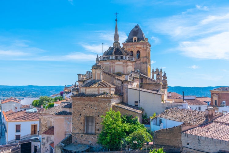 Photo of Santa Maria de la encarnacion church in the old town of Spanish city Jerez de los Caballeros.