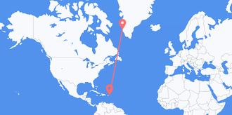 Voli dalle Isole Vergini Britanniche alla Groenlandia