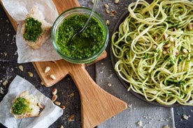 Aula de pesto na casa do Local em Gênova