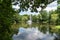 Trees and plants in park against sky at pond  in Jelenia Góra,Poland