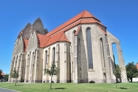 Photo of famous Lutheran Grundtvig's Church in Copenhagen, Denmark.
