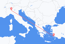 Flyg från Milano till Bodrum