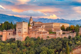 Granada, Andalusia,Spain Europe - Panoramic view of Alhambra.