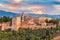 Photo of the fortress and palace complex Alhambra, Granada, Spain.