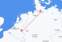 Flyg från Maastricht, Nederländerna till Hamburg, Tyskland