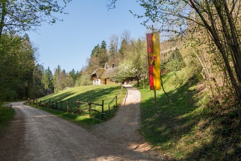 historic houses, Austrian open-air museum Stübing, Austria