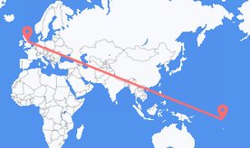 Flights from Tuvalu to England