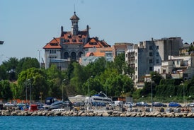 Photo of aerial View Of Constanta City Skyline In Romania.