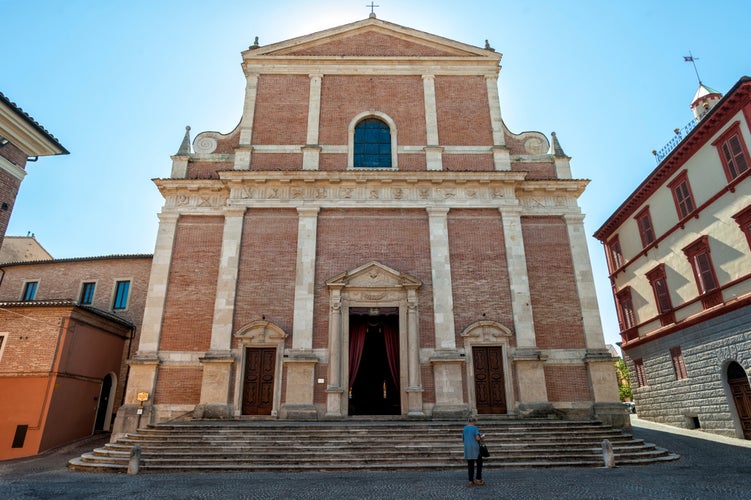 Photo of Church Basilica Misericordia in Fabriano in Italy.