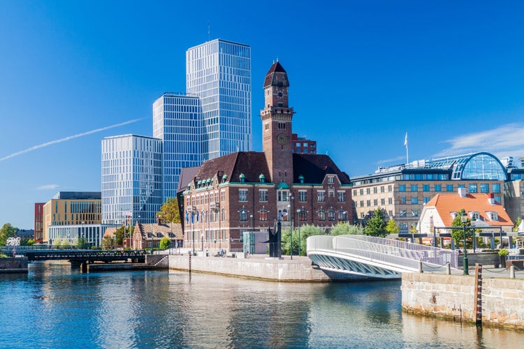 Urban landscape of Malmo, Sweden.