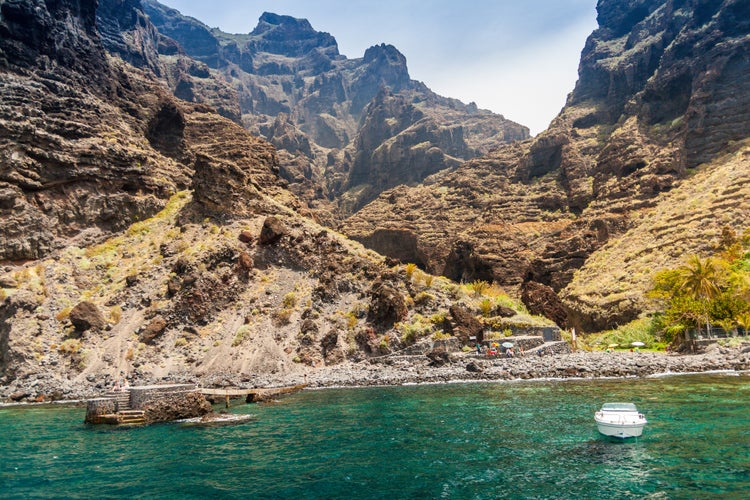 Photo of scenic view of Los Gigantes Rocks, Tenerife, Canary Islands, Spain.