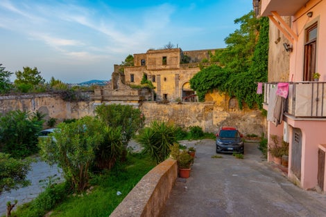Palazzo d'Avalos on Italian island Procida.