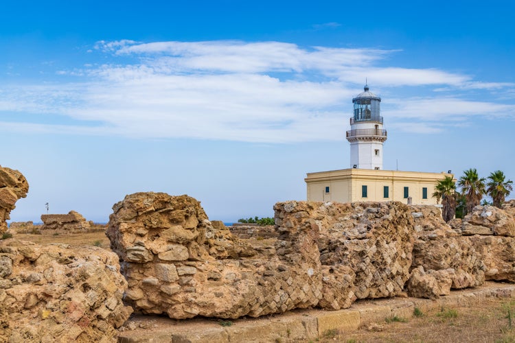 Photo of Lighthouse in Capo Colonna near Crotone, Calabria, Italy.