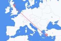 Flyg från Rhodes, England till Newcastle upon Tyne